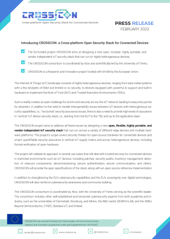 PRESS RELEASE FEBRUARY 2023